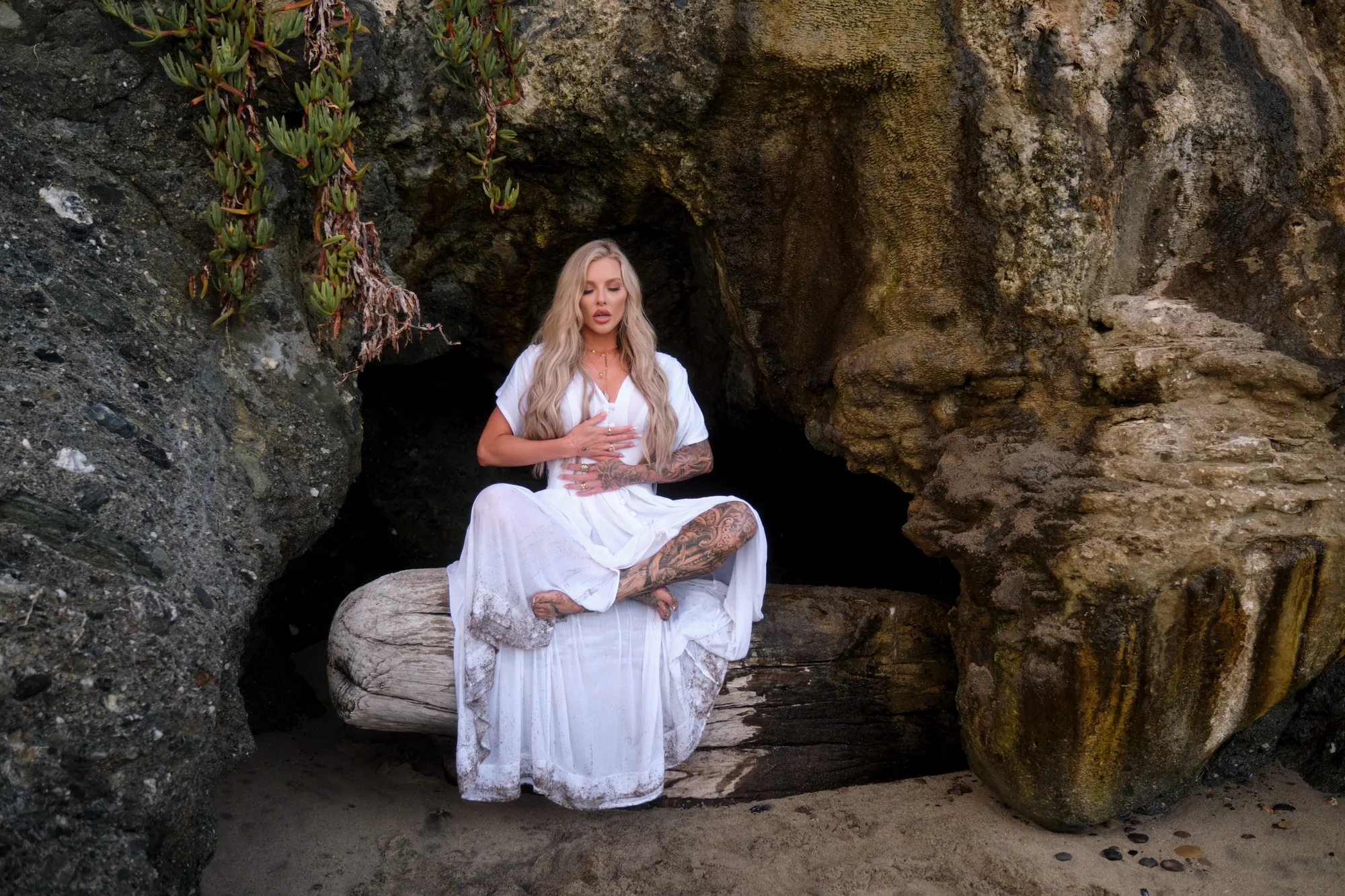 Ellie in a sacred space